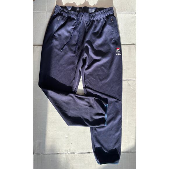 FILA Track Pants Jogger Style Logo Drawstring Navy Blue Men's M 38 inches Long - Picture 13 of 16